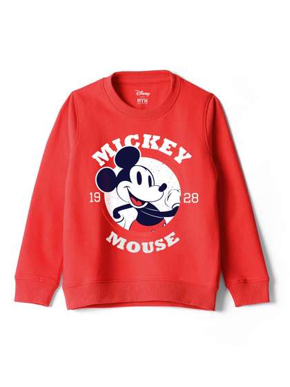Wear Your Mind Boys
                    Mickey Mouse Graphic Printed Round Neck Cotton
                    Regular Sweatshirt