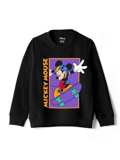 Wear Your Mind Boys
                    Mickey Mouse Graphic Printed Round Neck Cotton
                    Regular Sweatshirt