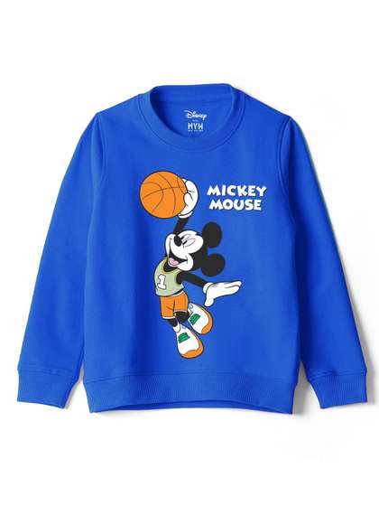 Wear Your Mind Boys
                    Mickey Mouse Graphic Printed Round Neck Cotton
                    Regular Sweatshirt