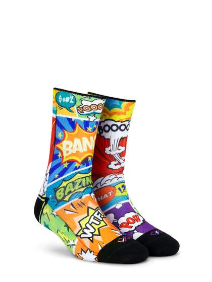 Dynamocks Unisex
                    Multicolour Comic Crash Crew Length Socks