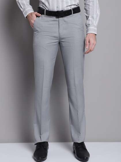 Cantabil Men
                          Comfort Mid Rise Plain Formal Trousers