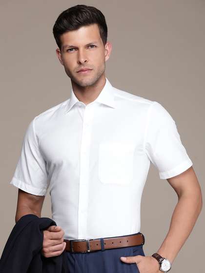 Louis Philippe Gods & Kings Textured Classic Giza Cotton Formal Shirt