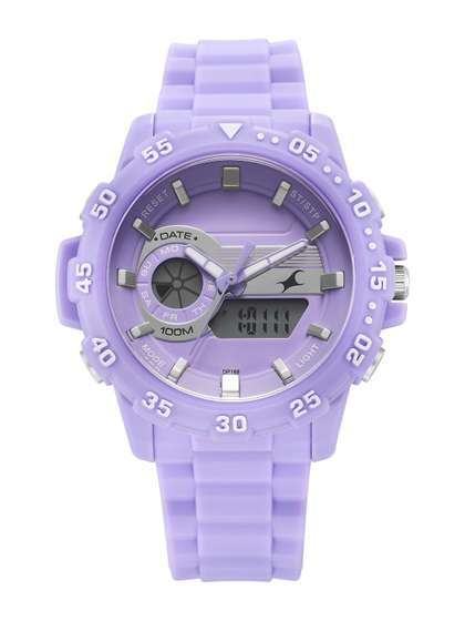Fastrack Street Line
                      Quartz Analog Digital With Lavender Dial Watch For
                      Girls - 68029pp04