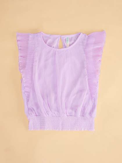 Pantaloons Junior Girls
                    Ruffled Cotton Top
