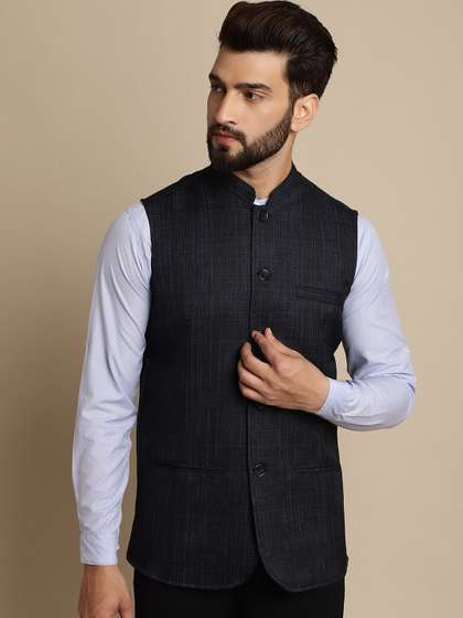 even Mandarin Collar Nehru Jacket