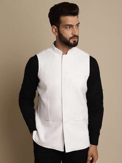 even Mandarin Collar Nehru Jacket