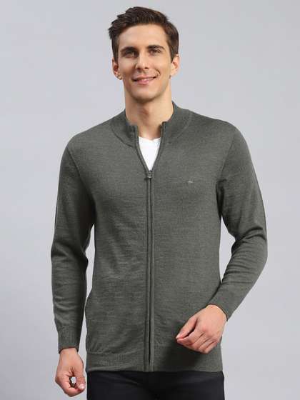 Monte Carlo Mock
                        Collar Long Sleeves Woollen Sweater
