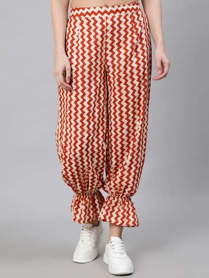 AKS Women Printed Flared Palazzos