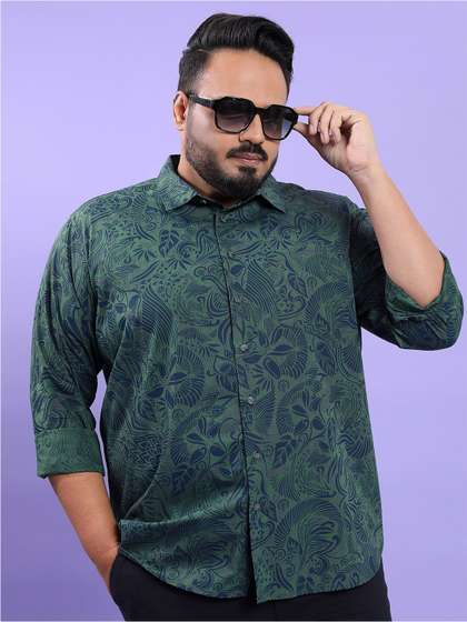 HIGHLANDER Plus Size Cotton Casual Shirt