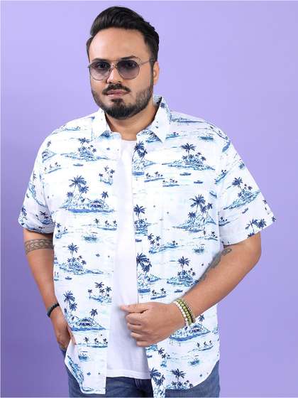 HIGHLANDER Plus Size Cotton Casual Shirt