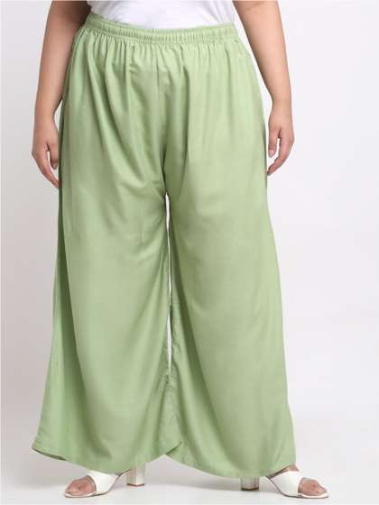 Trend Level Plus Size Flared Palazzos