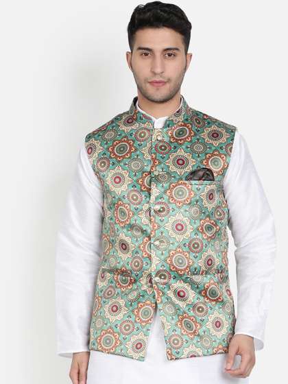 Armaan Ethnic Printed Nehru Jacket