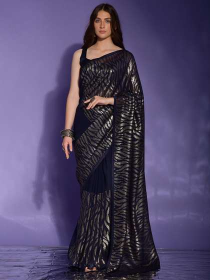Anouk Embellished Georgette Saree