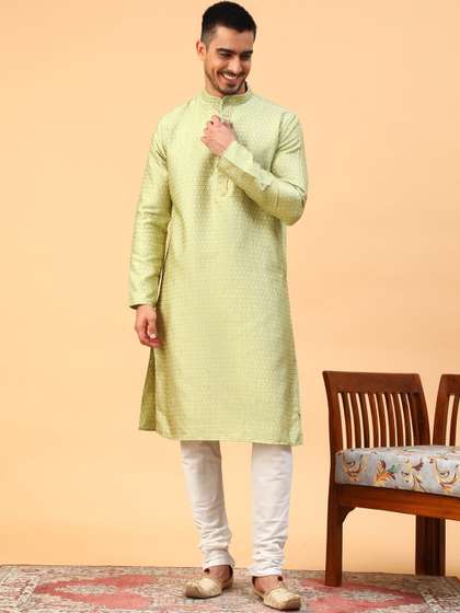 TABARD Geometric Woven Design Kurta