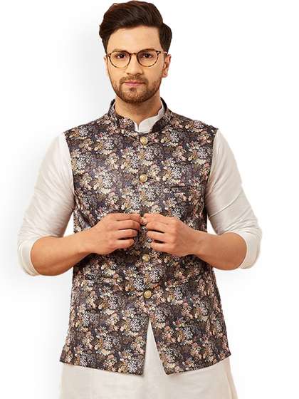 Armaan Ethnic Printed Nehru Jackets