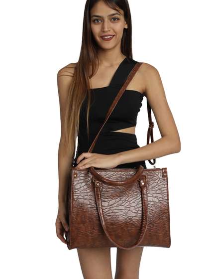 MINI WESST Textured Structured Tote Bag