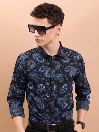 KETCH Printed Cotton Casual Shirt