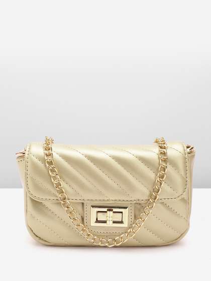 Lino Perros Structured Sling Bag with Quilted Detail