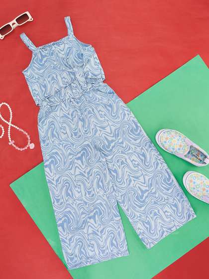 Pantaloons Junior Girls
                    Abstract Printed Cotton Jumpsuit
