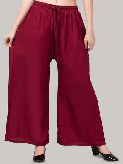 CHANDERKASH Wide Leg Knitted Palazzos