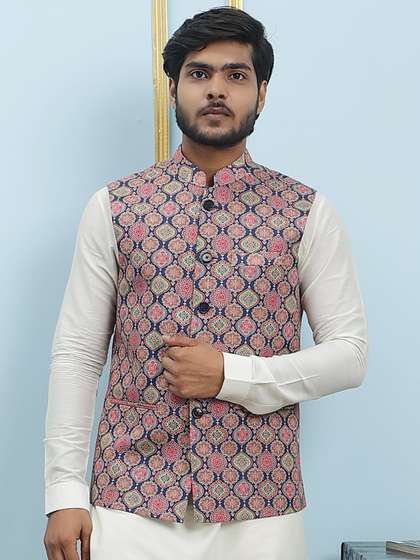 See Designs Printed Cotton Nehru Jackets