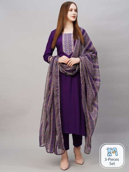 Kurta with Trousers & Dupatta