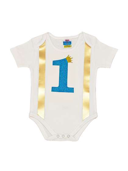 TINY MINY ME Infant Boys
                    Typography Printed Cotton Bodysuit