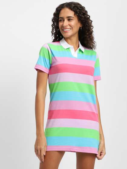 Price History of FOREVER 21 Striped T shirt Dress from Myntra 111 11955420