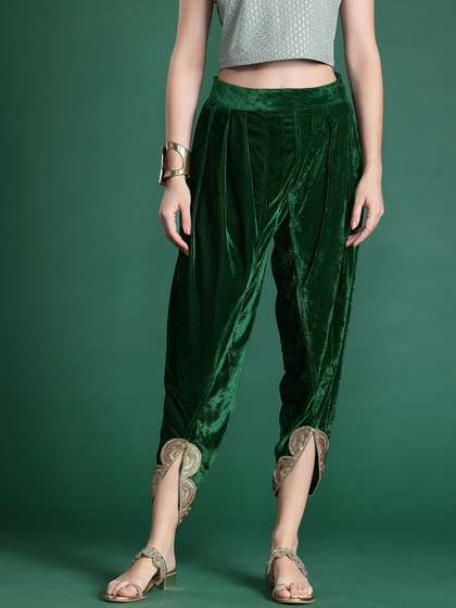 Sangria Women Velvet Finish Stylized Salwar