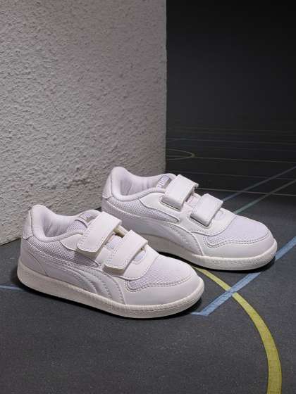 Puma Kids White Solid Kent V IDP Sneakers