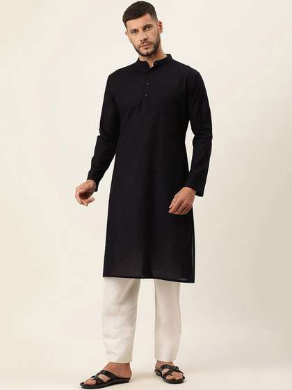 Kryptic Mandarin Collar Cotton Kurta