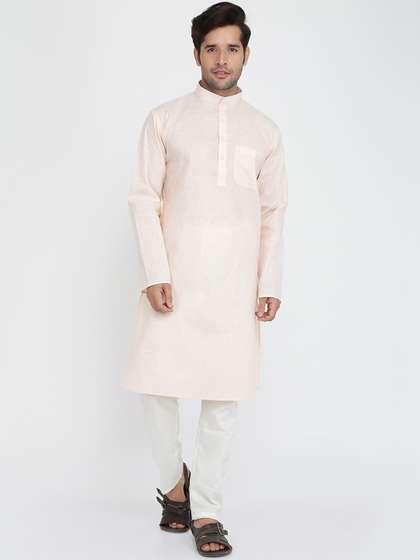 ROYAL KURTA Cotton Mandarin Collar Kurtas