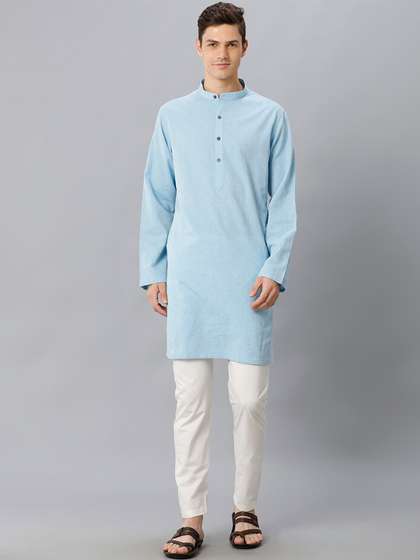 CAVALLO by Linen Club Mandarin Collar Kurta