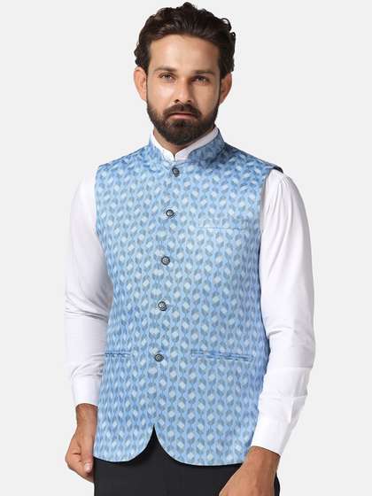 TAHVO Printed Nehru Jacket