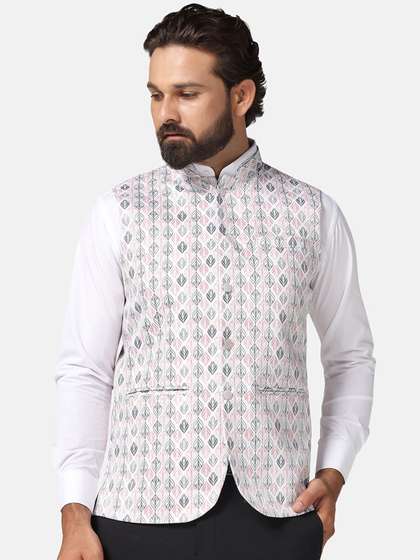 TAHVO Printed Nehru Jacket