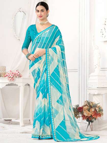 Anouk Geometric
                        Printed Pure Chiffon Saree
