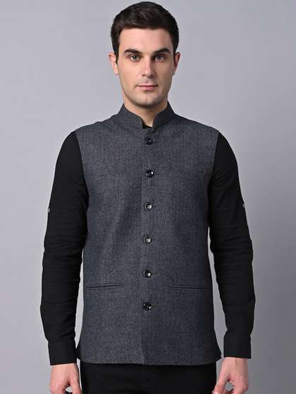 Vastraa Fusion Pure
                        Wool Nehru Jacket