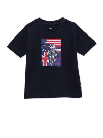 U.S. Polo Assn. Kids Boys Graphic Printed Pure Cotton T-shirt