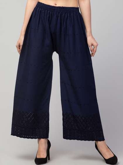 Trend Level Geometric Embroidered Palazzos