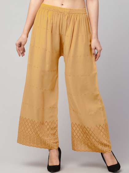 Trend Level Geometric Embroidered Palazzos