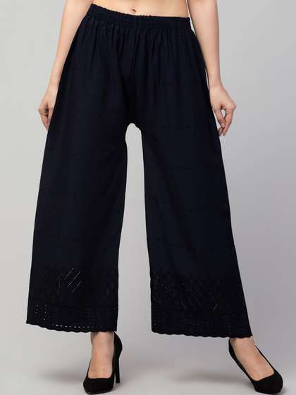 Trend Level Geometric Embroidered Palazzos