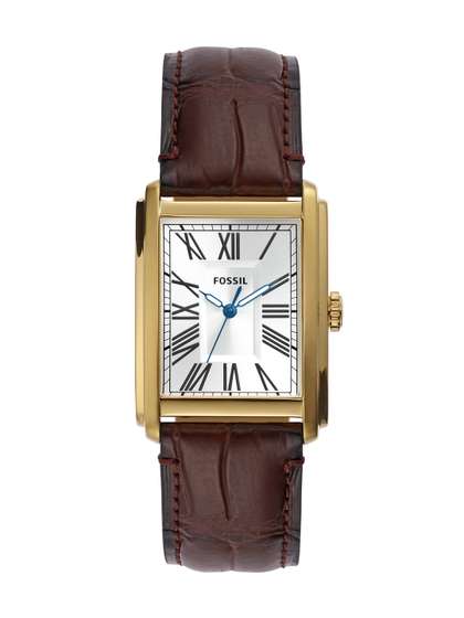 Fossil Men Leather
                    Textured Straps Carraway Analogue Watch FS6011
