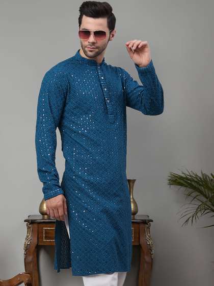 Jompers Cotton Chikankari Kurta