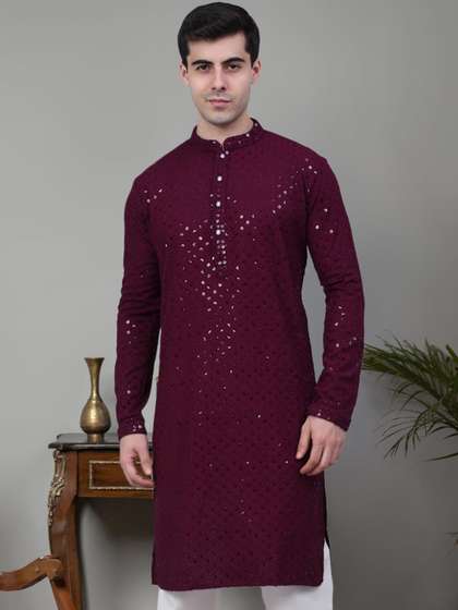Jompers Cotton Chikankari Kurta