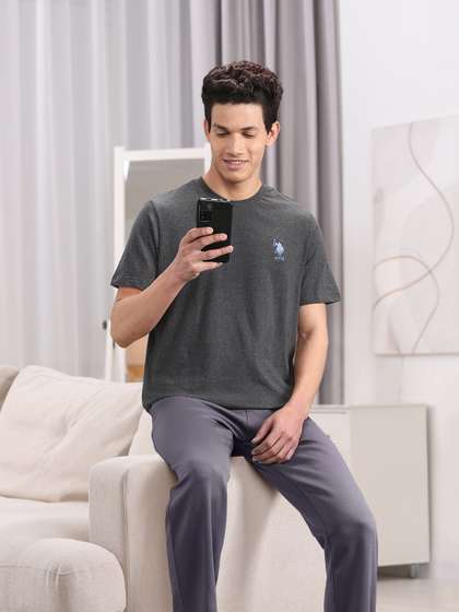 U.S. Polo Assn.
                      Charcoal Grey Solid Lounge T-Shirt