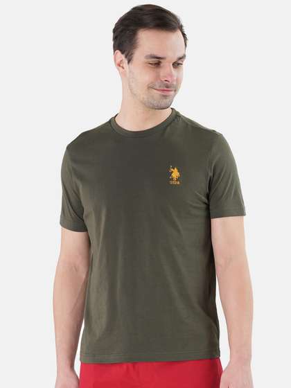 U.S. Polo Assn.
                        Olive Green Solid Lounge T-Shirt