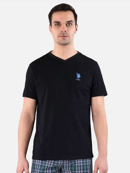 U.S. Polo Assn. Black Solid Lounge T-Shirt