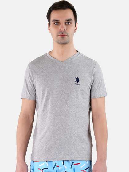 U.S. Polo Assn. Grey Solid Lounge T-Shirt