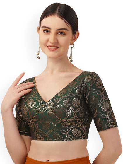 Oomph Woven Design Saree Blouse