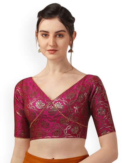 Oomph Woven Design Saree Blouse